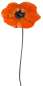 Preview: Zauberhafter Gartenstecker Glasblume orange ca. 100 cm - Gartendekoration